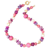 Baroque Pearl Pendant Necklace - Pink